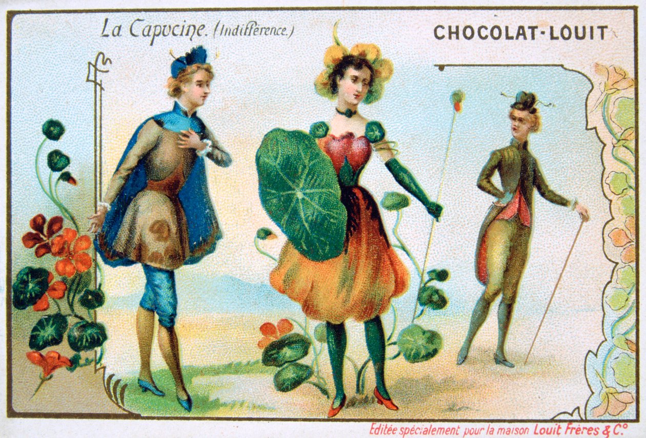 Çiçeklerin Dili, Nasturtium, Kayıtsızlık, c1900 by Unbekannt