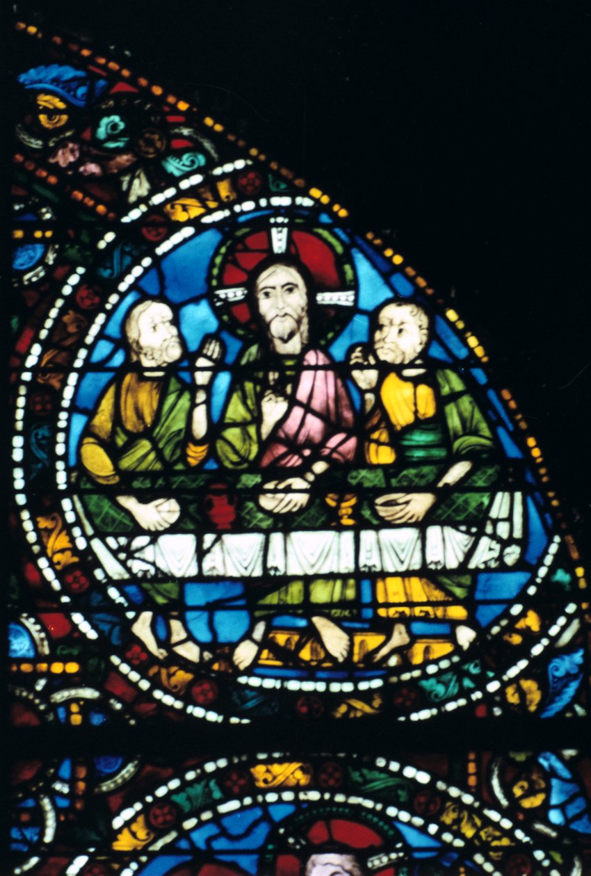 Son Akşam Yemeği, vitray, Chartres Katedrali, Fransa, 1194-1260 by Unbekannt