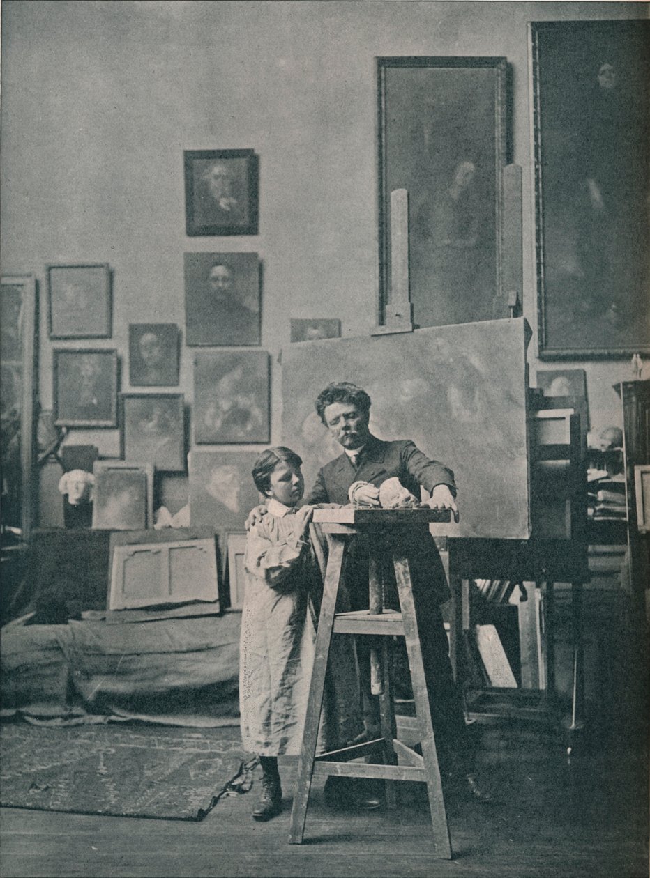 Stüdyosunda Geç Eugene Carriere, c1870-1890, 1906 by Unbekannt