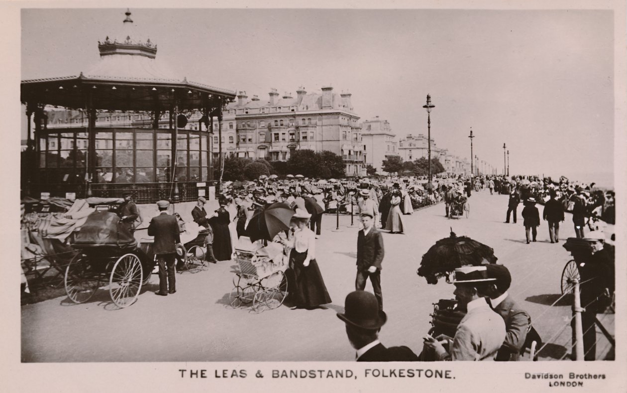Leas & Bandstand, Folkestone, 19. yüzyılın sonları - 20. yüzyılın başlarında by Unbekannt
