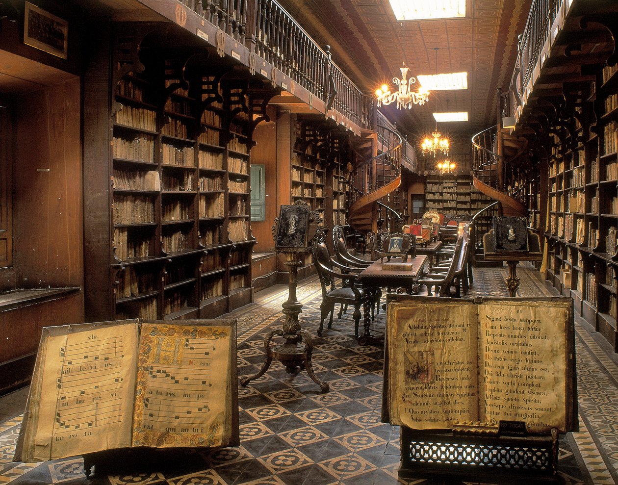 Aziz Francis Manastırı Kütüphanesi, Lima, Peru, 20. yüzyıl (fotoğraf) by Unbekannt