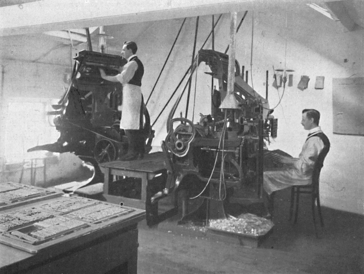 Linotipler, 1916 by Unbekannt