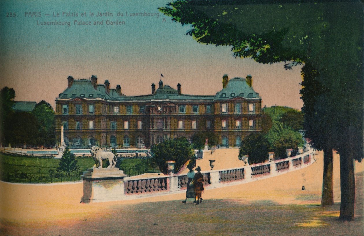 Lüksemburg Sarayı ve Jardin du Luxembourg, Paris, c1920 by Unbekannt