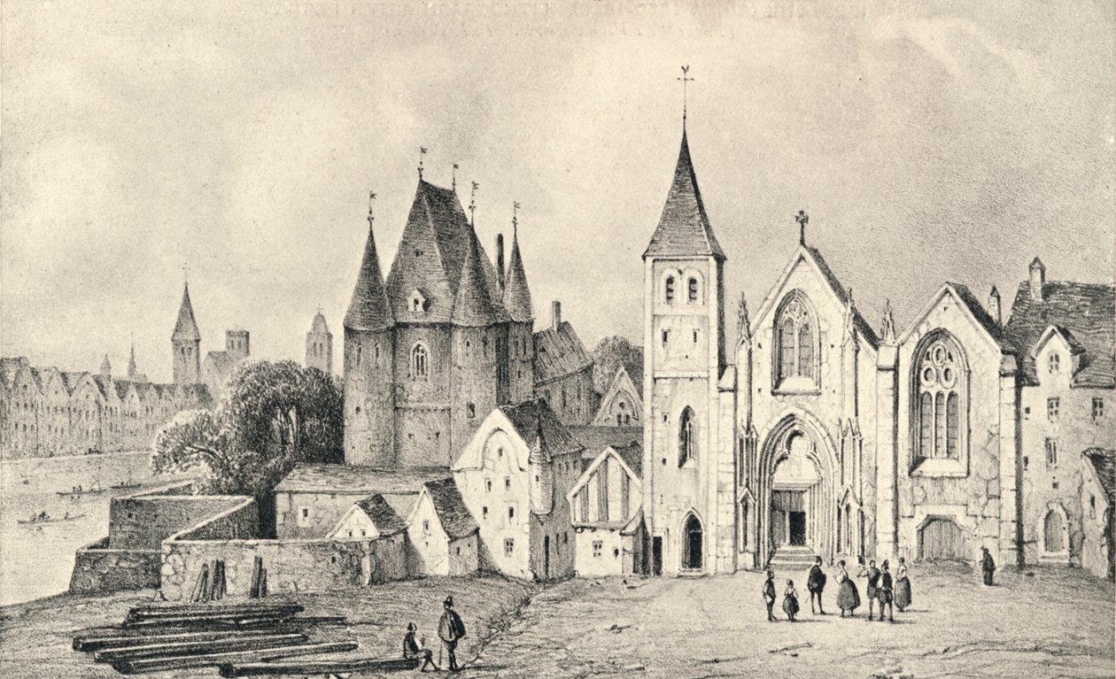 Maison du Teğmen ve 1540 yılında St Landry Kilisesi, 1915 by Unbekannt
