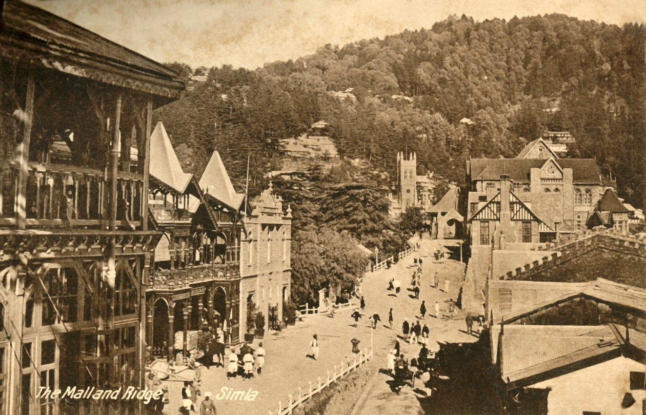 Alışveriş Merkezi ve Sırt - Simla, c1918-c1939. by Unbekannt