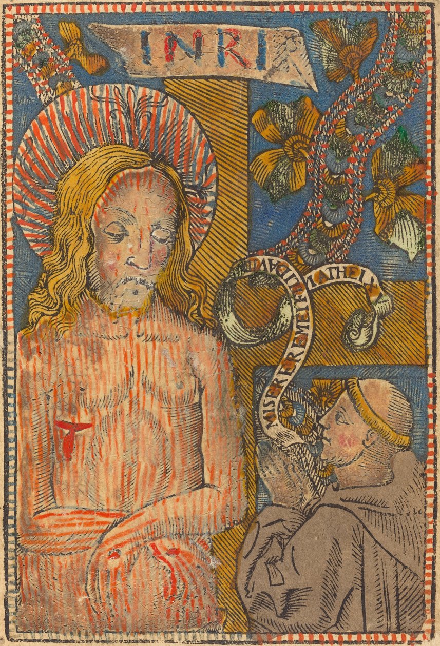 Bir Fransisken ile Acıların Adamı, 1490-1500. by Unbekannt