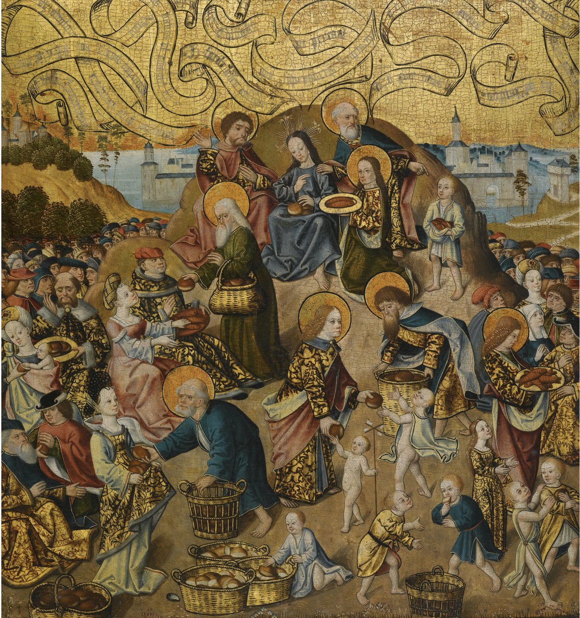 Beş Somun ve İki Balık Mucizesi, c. 1500 by Unbekannt