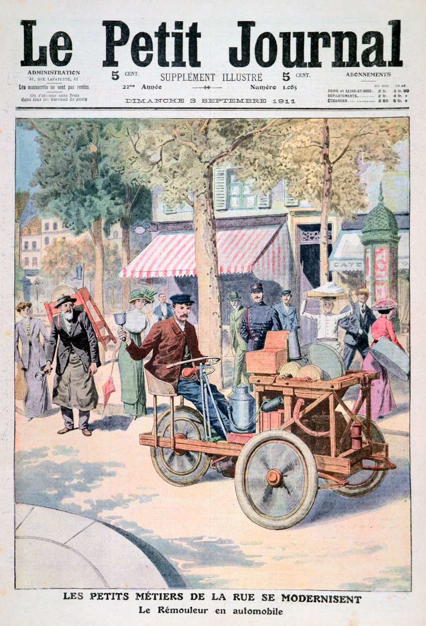 Sokak Tüccarlarının Modernleşmesi: Bıçak Öğütücü Araba, 1911 by Unbekannt