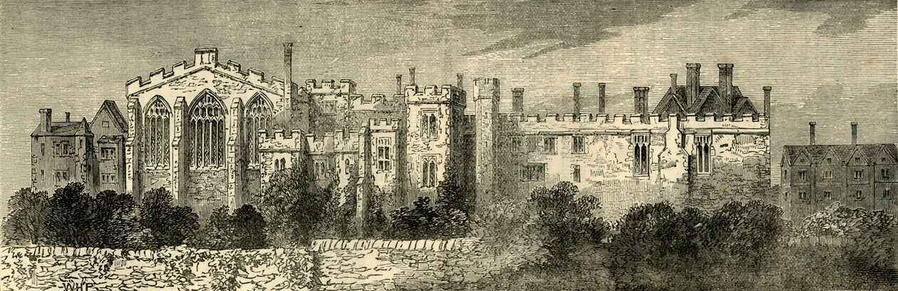 Kudüs Aziz John Manastırı, Clerkenwell - Güneydoğudan Genel Görünüm, c1872. by Unbekannt