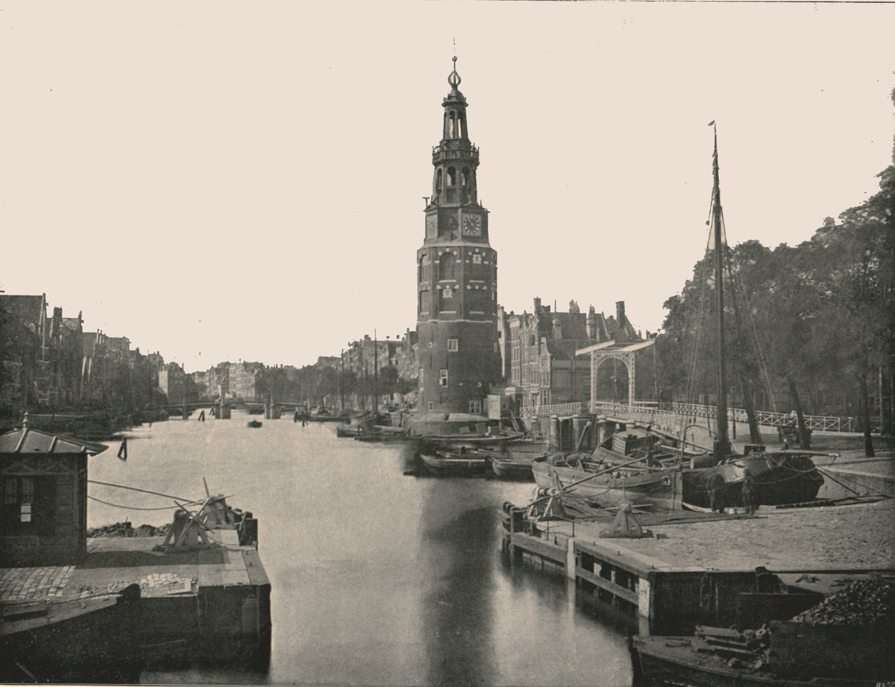 Montelbaanstoren, Amsterdam, Hollanda, 1895. by Unbekannt