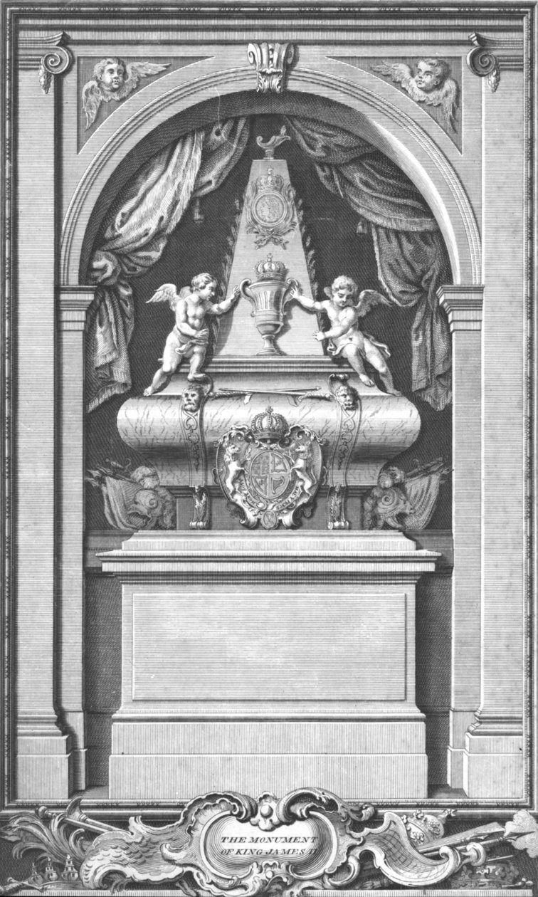 Kral II. James Anıtı. 1703., c1753 yılında... Paris'te dikilmiştir. by Unbekannt