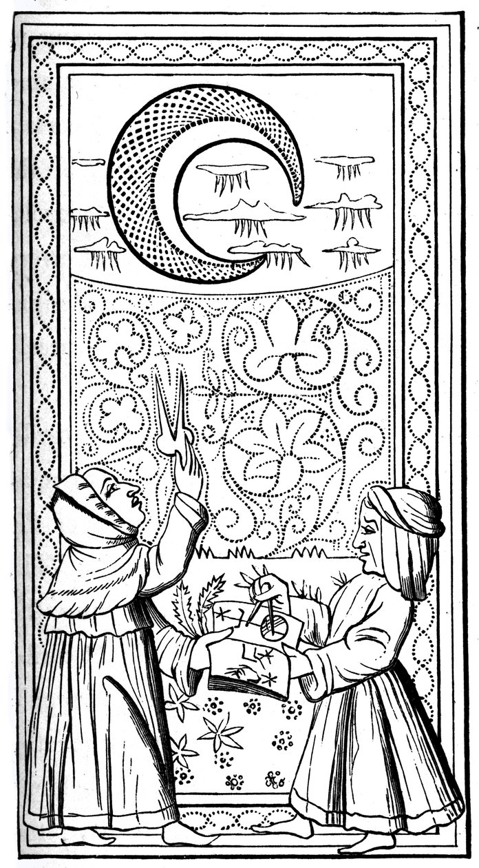Ay, tarot kartı, 14. yüzyıl, 1870 by Unbekannt