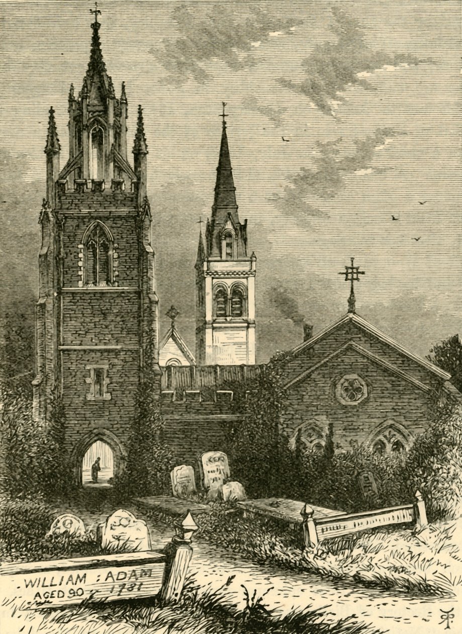 Morg Şapeli ve Yeni Kilise, Woburn, 1898. by Unbekannt