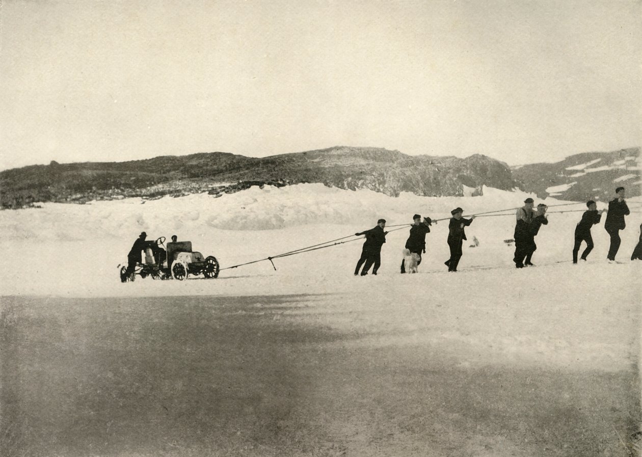 Yumuşak Karda Motorlu Araba, Geminin dönüşünden sonra, c1908, 1909. by Unbekannt