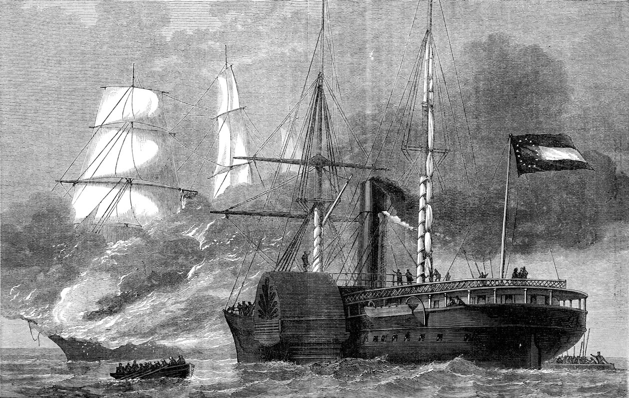 Nashville federal bir tüccarı yok ediyor, Amerikan İç Savaşı, 1861-1862 c1880 by Unbekannt