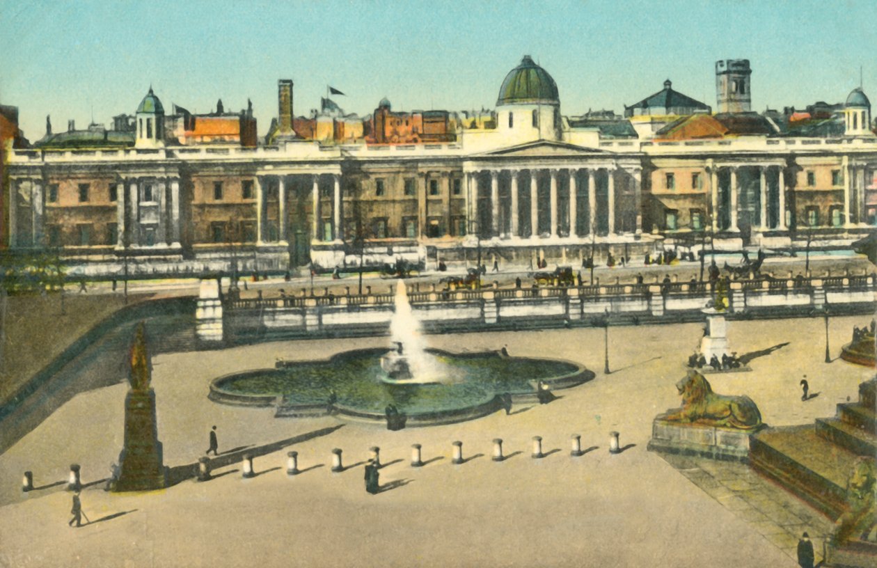 Ulusal Galeri ve Trafalgar Meydanı, Londra, c1910. by Unbekannt