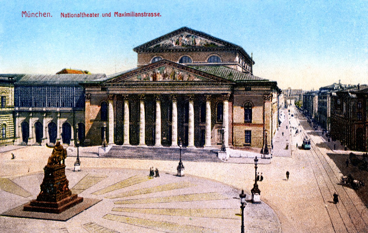 Ulusal Tiyatro ve Maximilian Strasse, Münih, Almanya, 1925 by Unbekannt