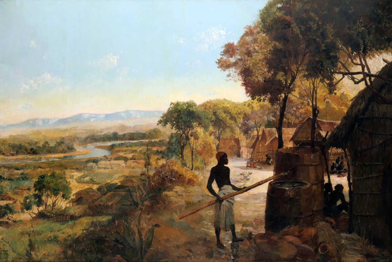 Nehirdeki Yerli Köy, 1900 by Unbekannt