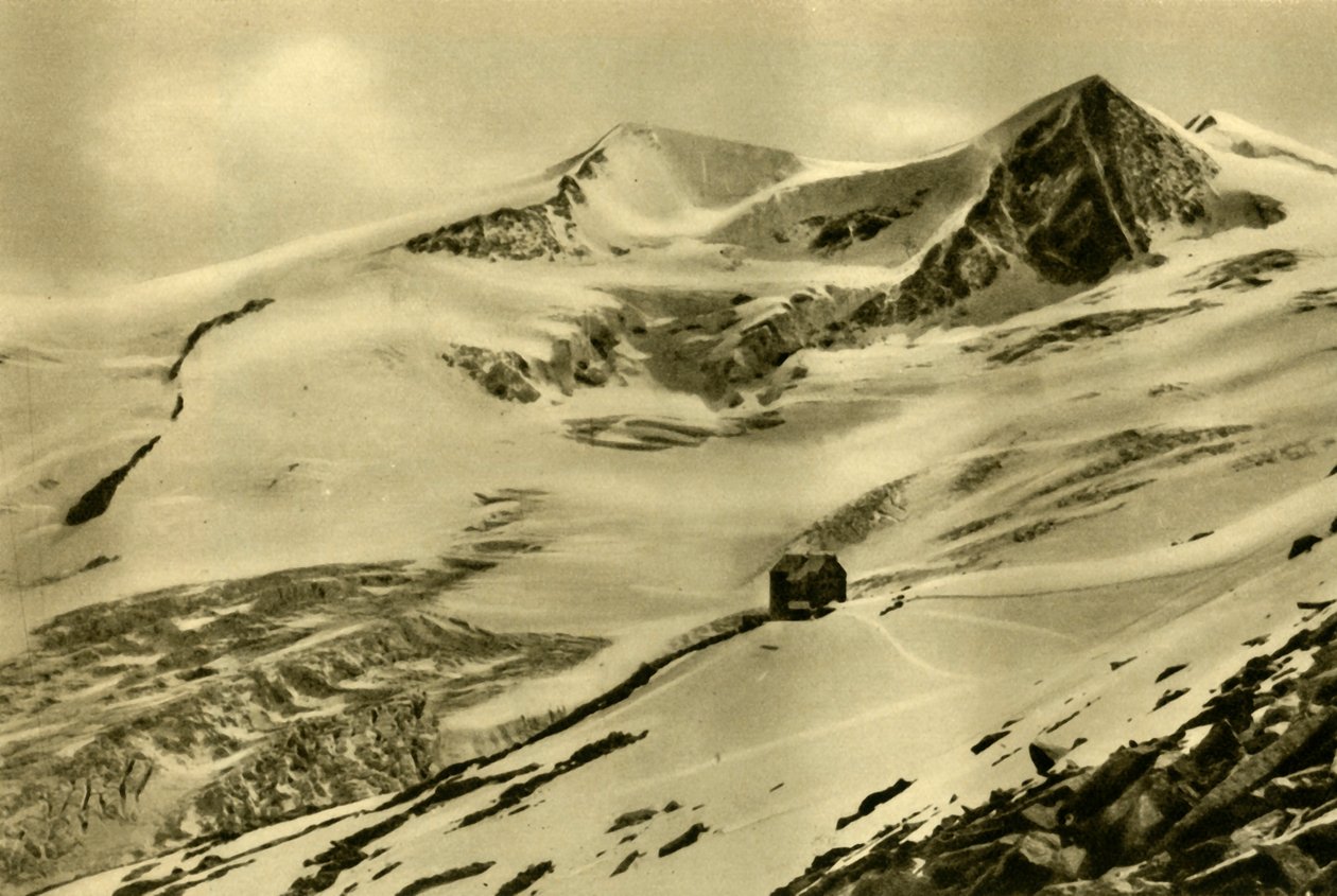 Neue Prager Hütte, Grossvenediger dağı, Tirol, Avusturya, c1935. by Unbekannt