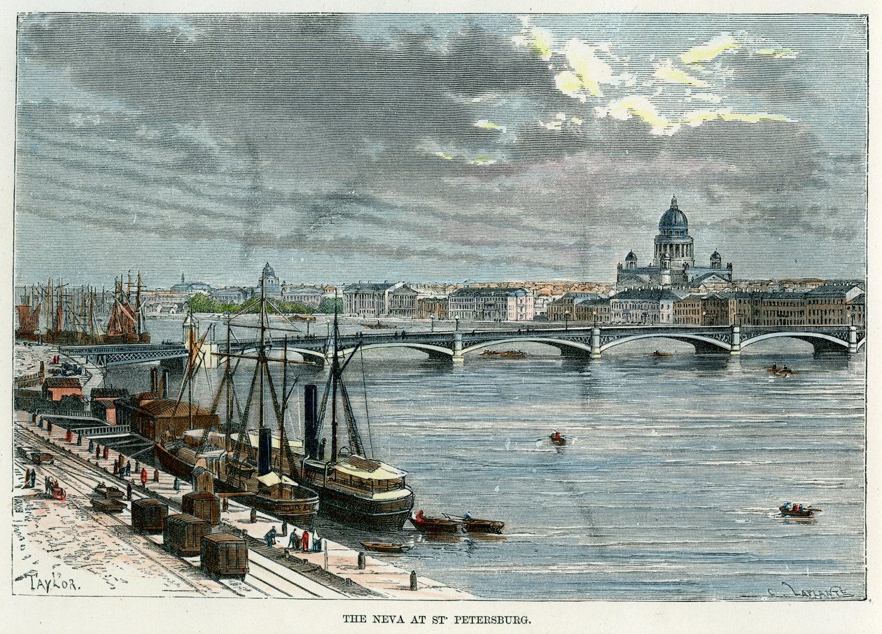 Neva, St Petersburg, Rusya, c1880 by Unbekannt