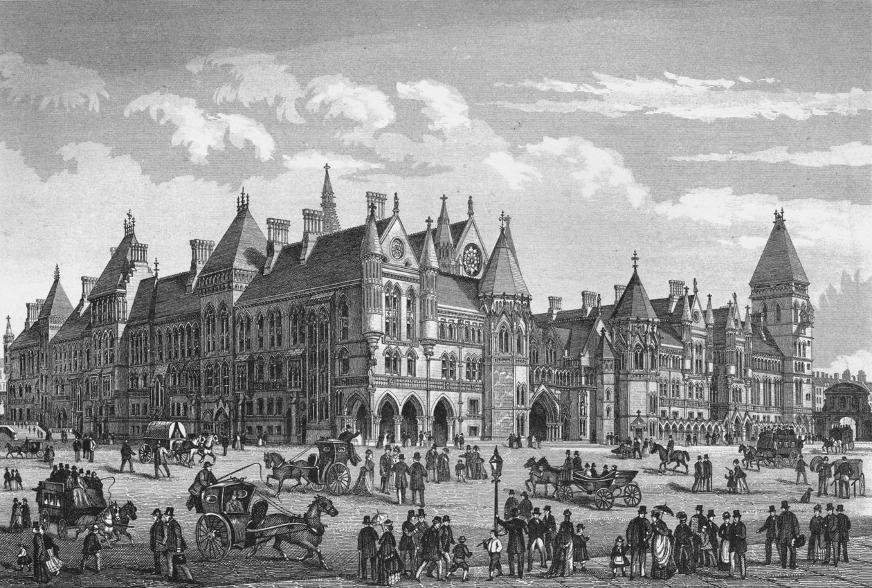 Yeni Hukuk Mahkemeleri, Westminster, Londra, c1878 1878 by Unbekannt