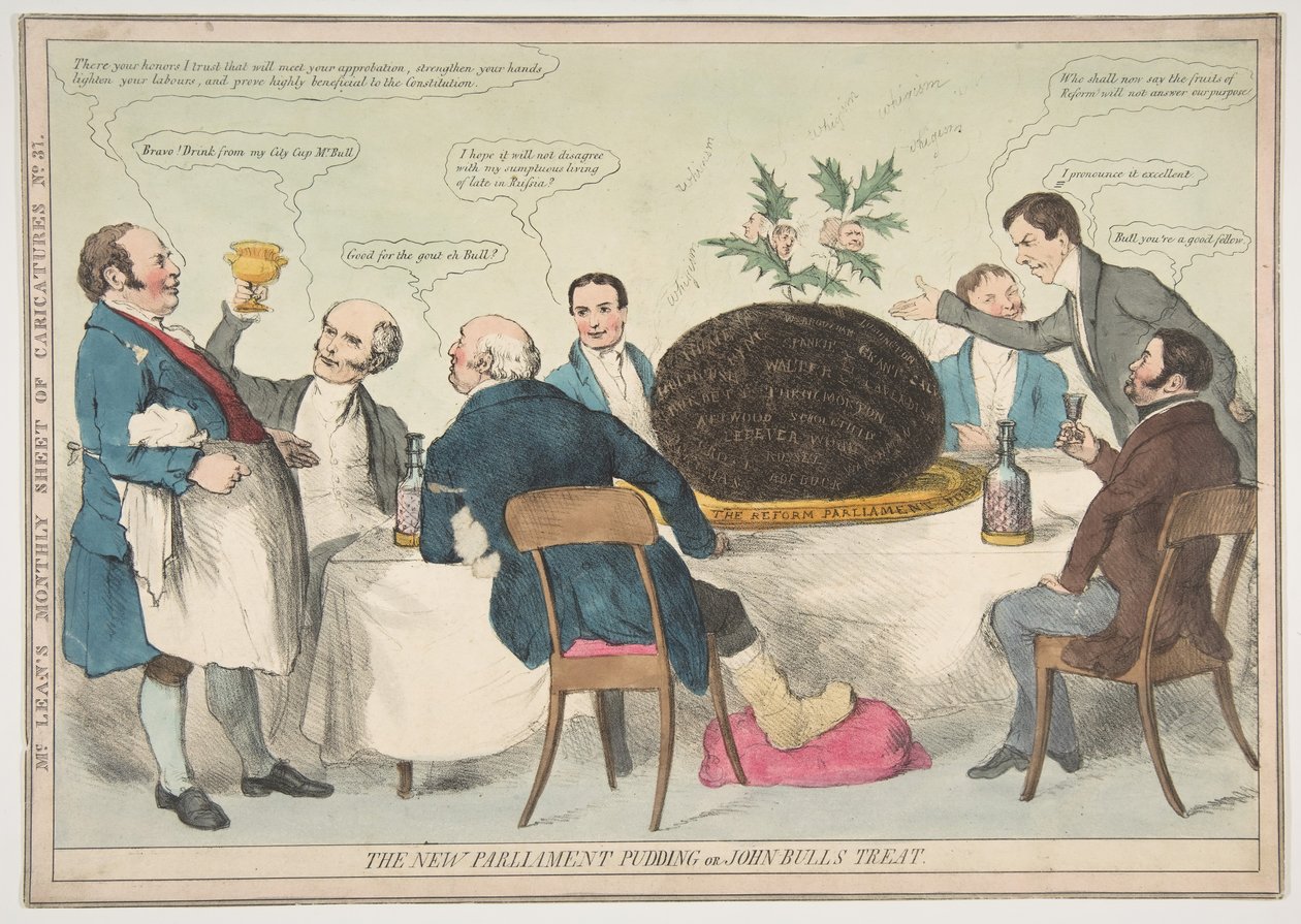Yeni Parlamento Pudingi veya John Bulls Treat, yaklaşık. 1832. by Unbekannt