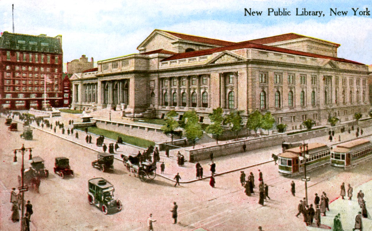 Yeni Halk Kütüphanesi, New York, ABD, 1910 by Unbekannt