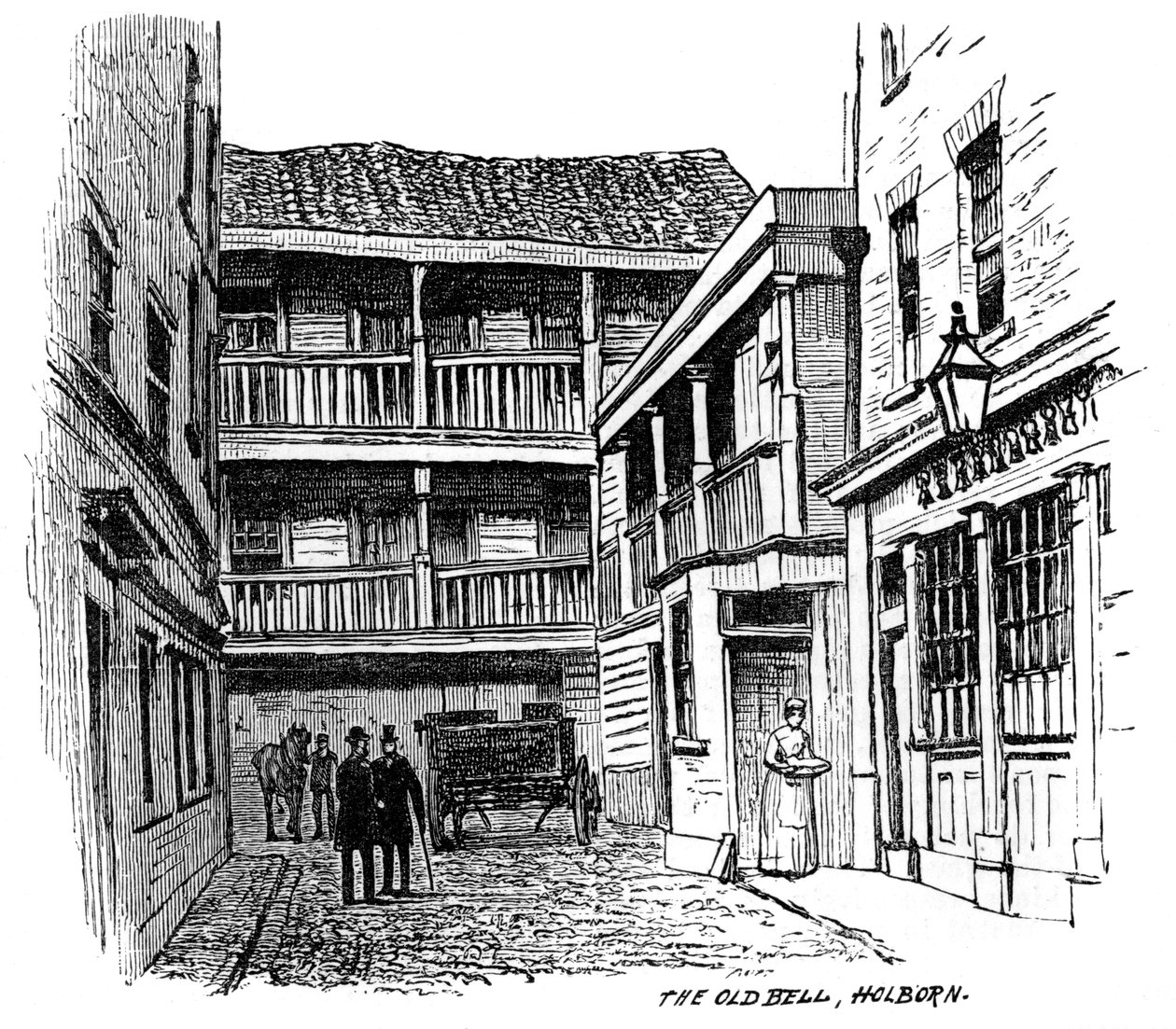 Old Bell koçluk hanı, Holborn, Londra, 1887 by Unbekannt