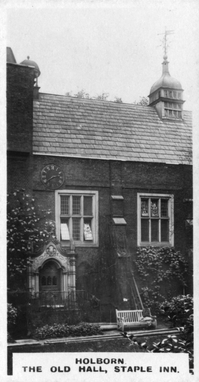 Eski Salon, Staple Inn, Holborn, Londra, c1920