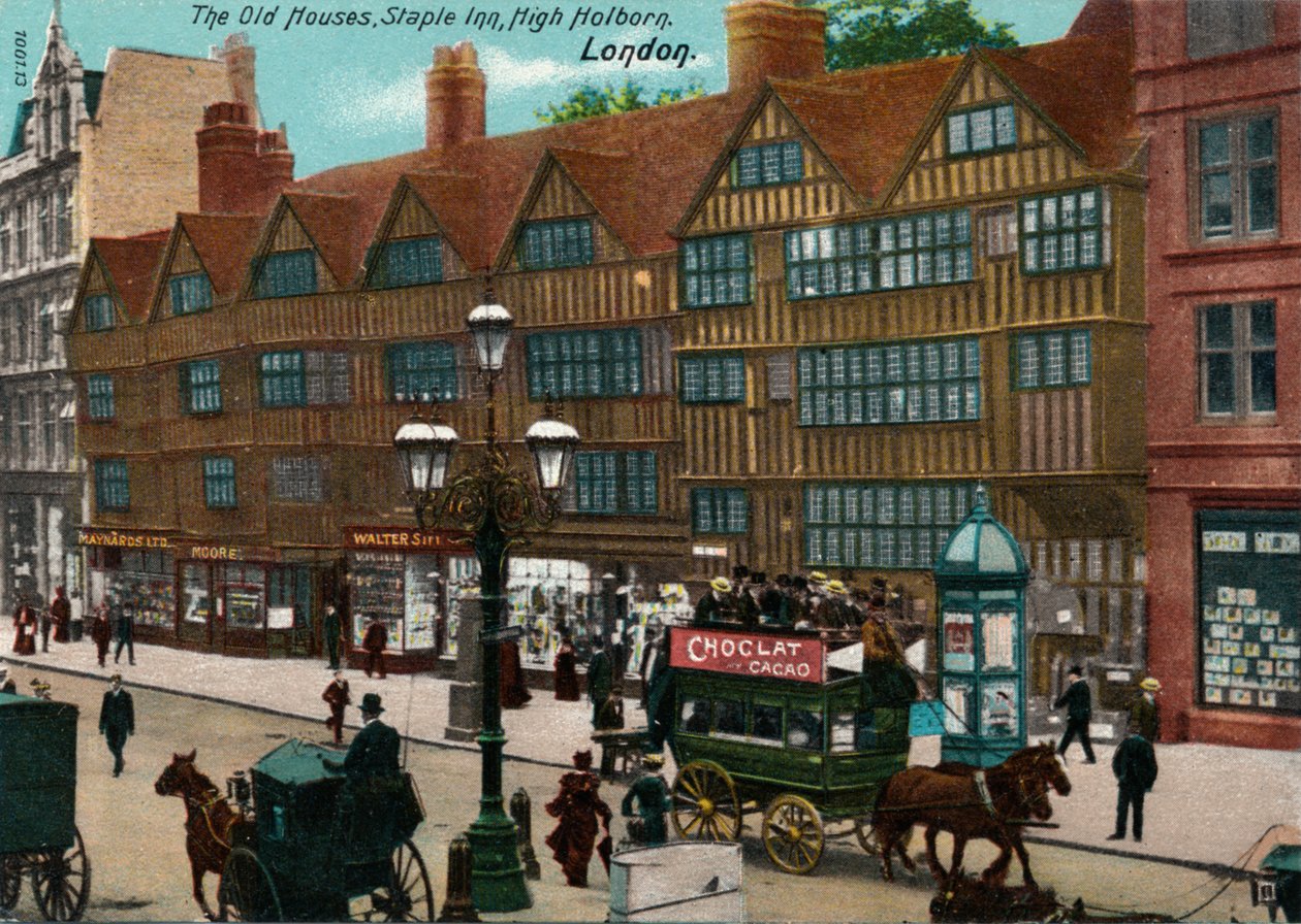 Eski Evler, Staple Inn, High Holborn, Londra, 1905 by Unbekannt