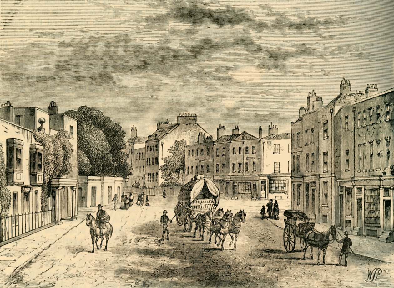 Eski Vauxhall köyü, Bahçelere Giriş, 1825