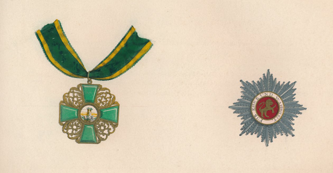 Baden Aslanı Nişanı Daringen Altın Aslanı, c19. yüzyıl by Unbekannt