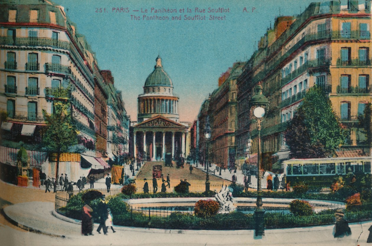 Panthéon ve Rue Soufflot, Paris, c1920 by Unbekannt