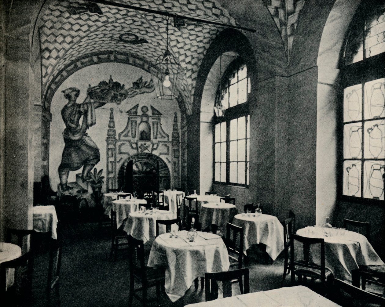 The Penna DOca Restaurant, Ana yemek odası, c1928 by Unbekannt