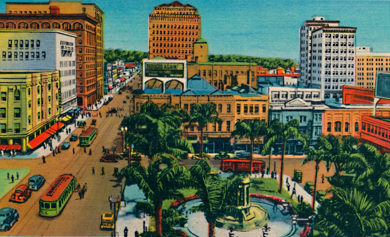 Plaza. San Diego, Kaliforniya, 1941 by Unbekannt