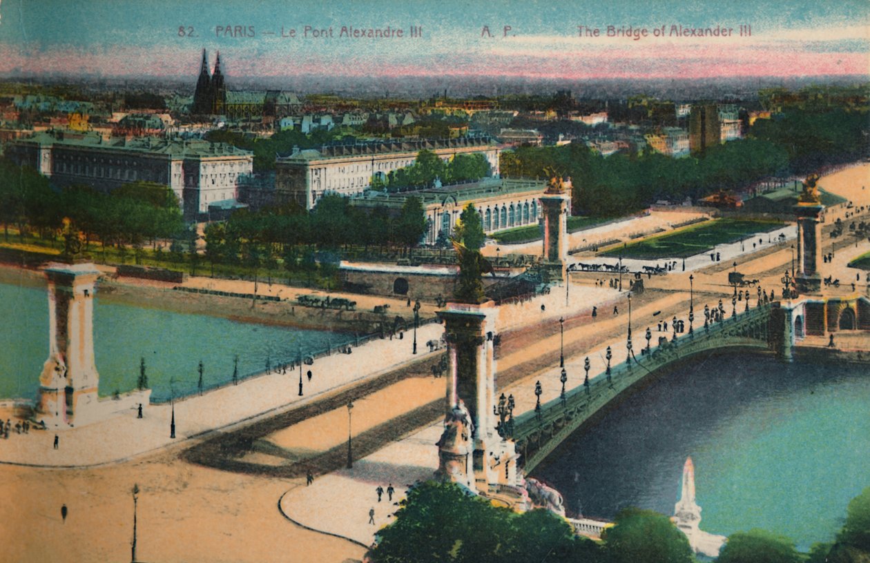 Pont Alexandre III, Paris, c1920 by Unbekannt