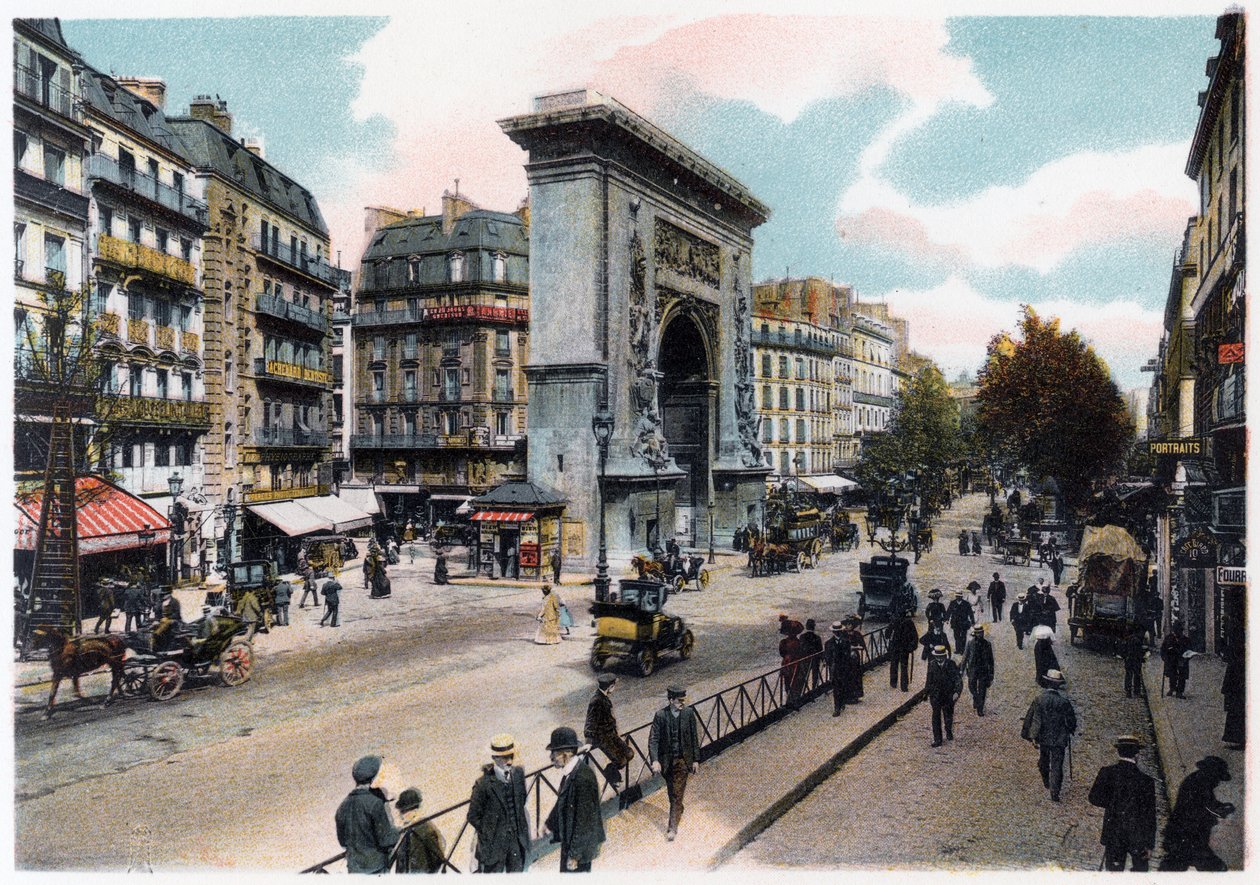 Porte Saint Denis, Paris, c1900 by Unbekannt
