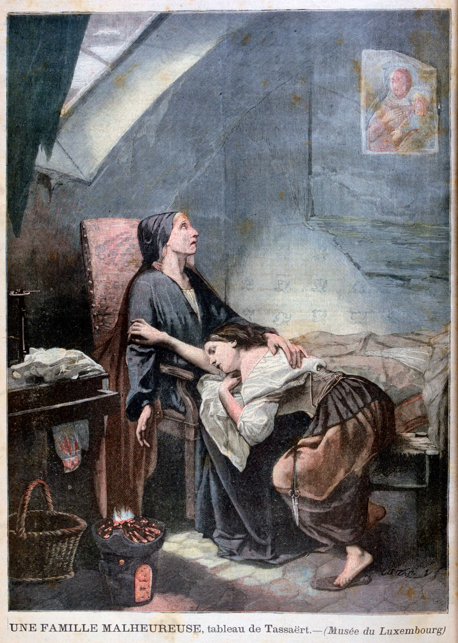 Yoksulluktan Çekilmiş Aile veya İntihar, 1849, 1897 by Unbekannt
