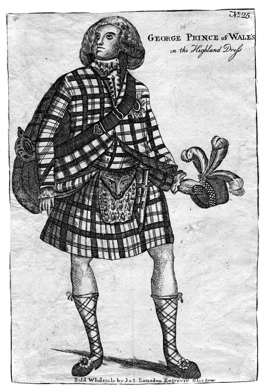 Galler Prensi, geleceğin Kral George IV 1762-1830, Highland Elbiseli by Unbekannt