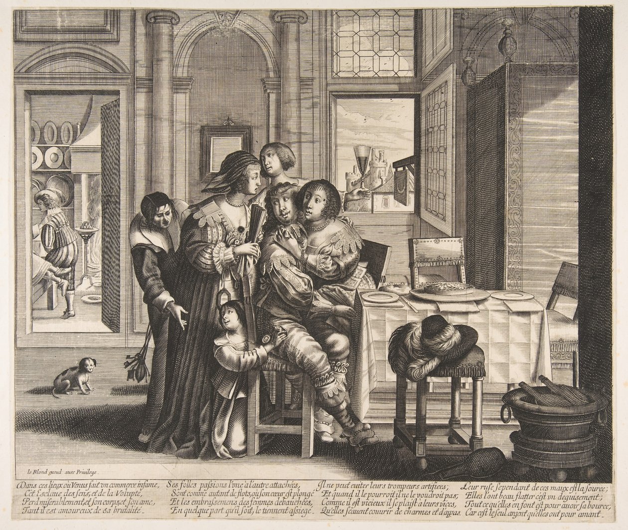 Kötü İtibarlı Bir Evdeki Müsrif Oğul, ca. 1636. by Unbekannt
