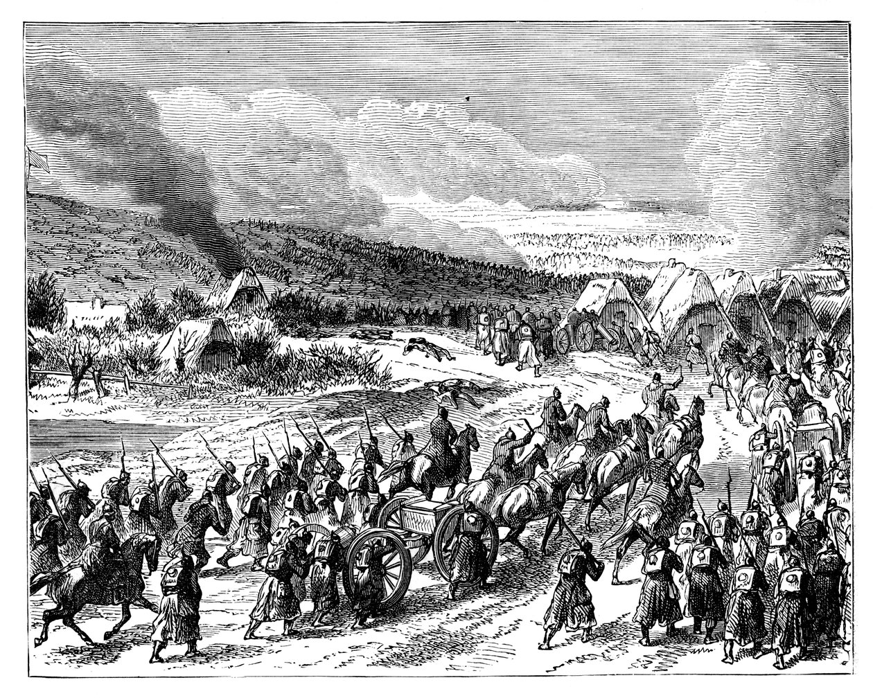 Prusyalılar Duppel tabyalarını bastı, 18 Nisan 1864, 19. yüzyıl sonu by Unbekannt