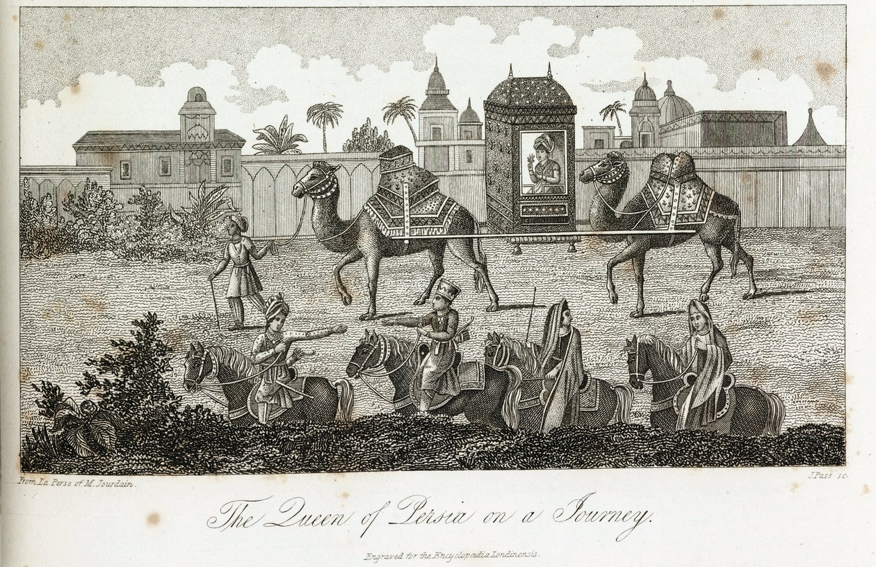 Develer tarafından taşınan Pers Kraliçesi, 1810-1829 dolayları by Unbekannt