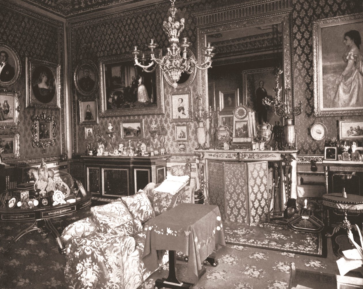 Queens Oturma Odası, Windsor Kalesi, Berkshire, 1894. by Unbekannt