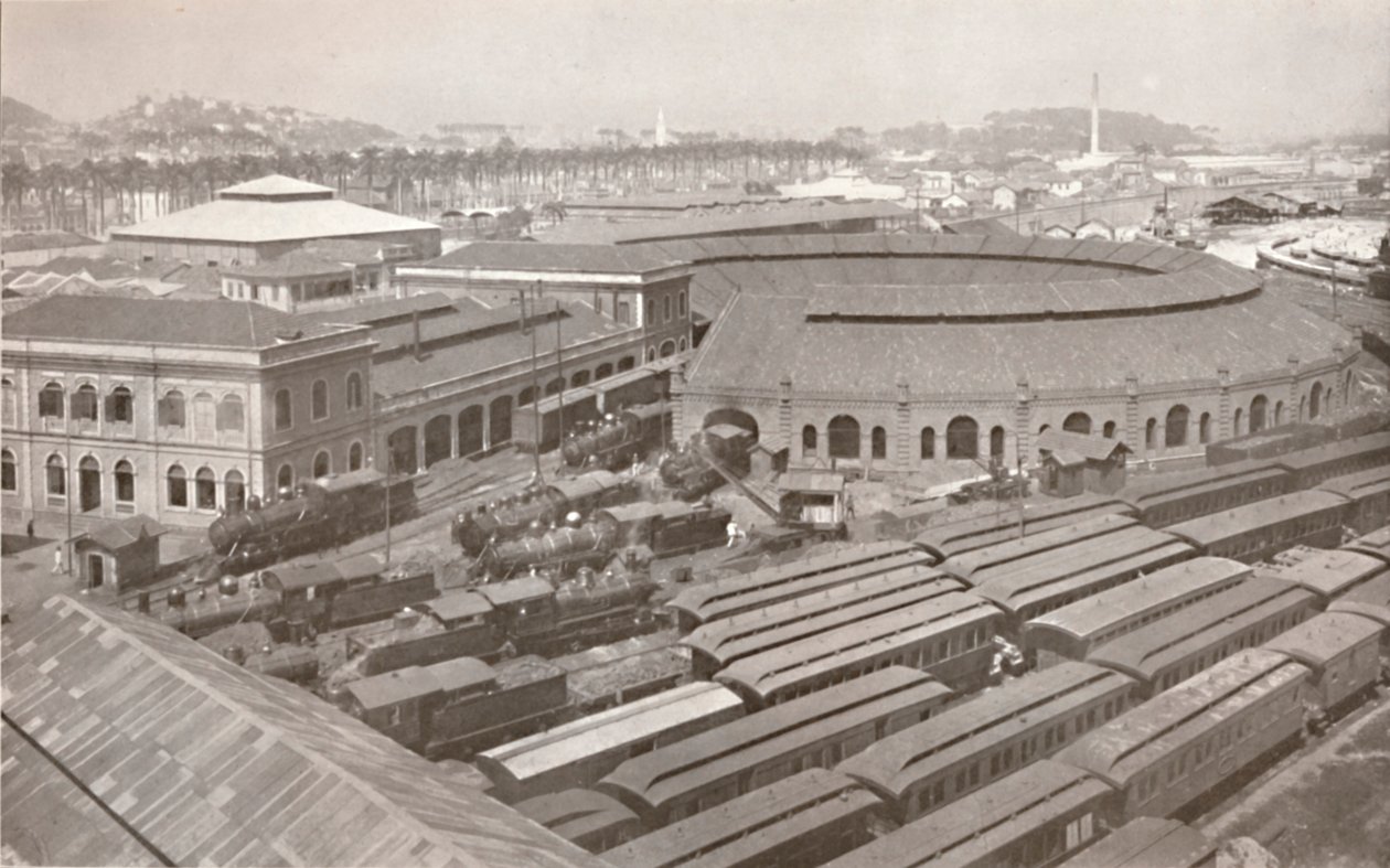 Brezilya Merkez Demiryolunun Rio de Janeiro Terminali, 1914 by Unbekannt