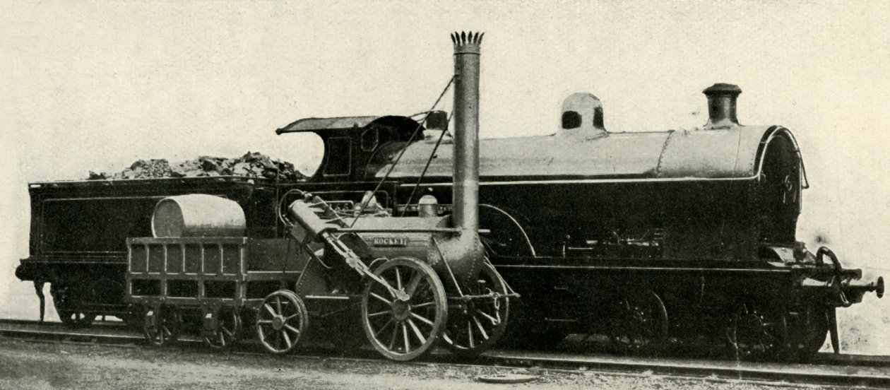 Roket Kayıp Tip 4-4-0, c1930 ile tezat oluşturuyor. by Unbekannt