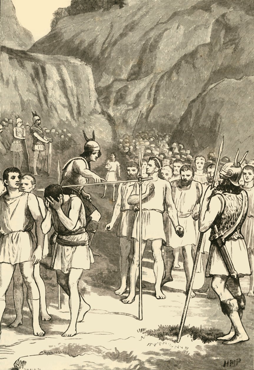 Caudine Çatallarında Boyunduruk Altından Geçen Romalılar, 1890. by Unbekannt