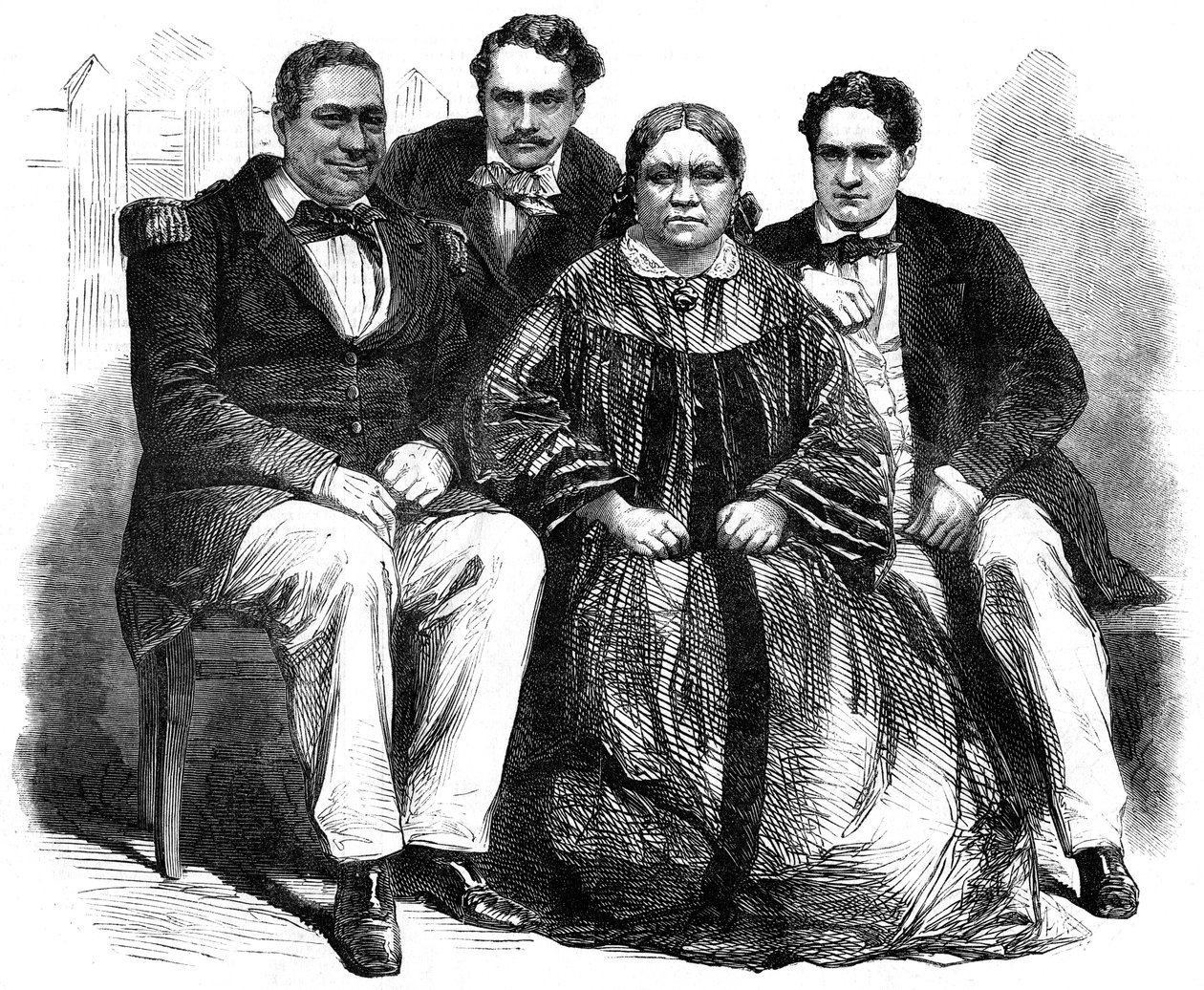 Tahiti Kraliyet Ailesi, 1864 by Unbekannt