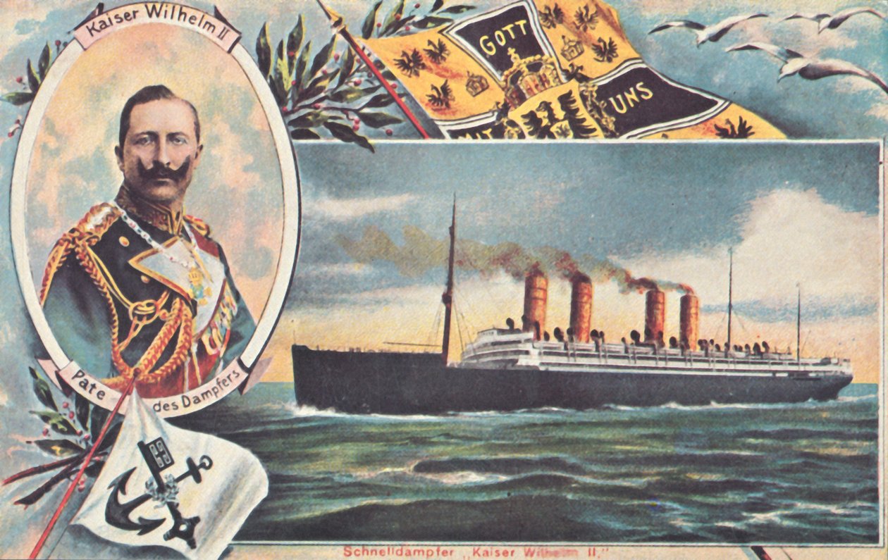 SS Kaiser Wilhelm II, c1910. by Unbekannt