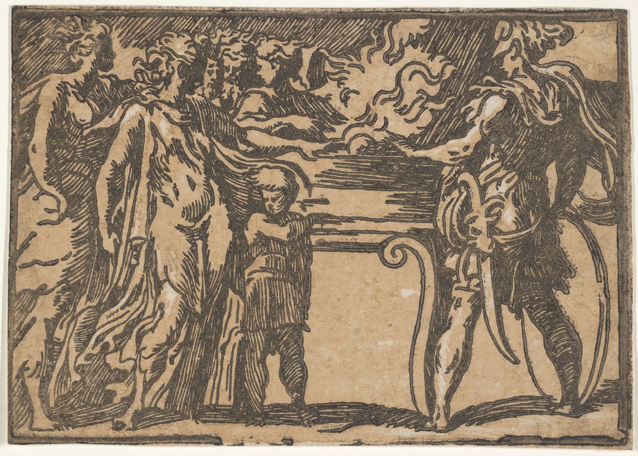 Kurban veya Mucius Scaevola, Parmigianino