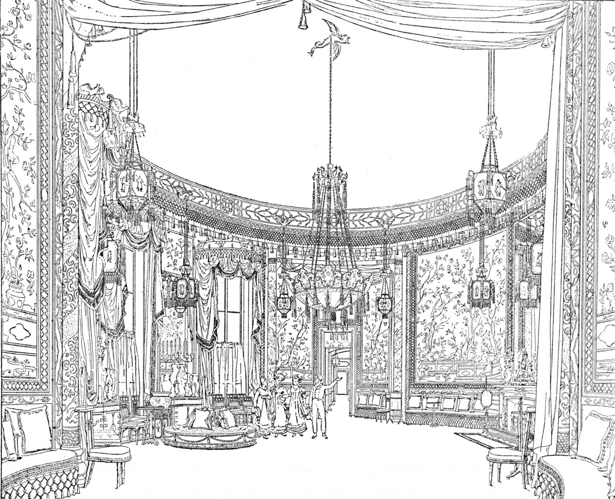 Salon, yaklaşık 1820. Nashs Çizimlerinden, 1939 by Unbekannt